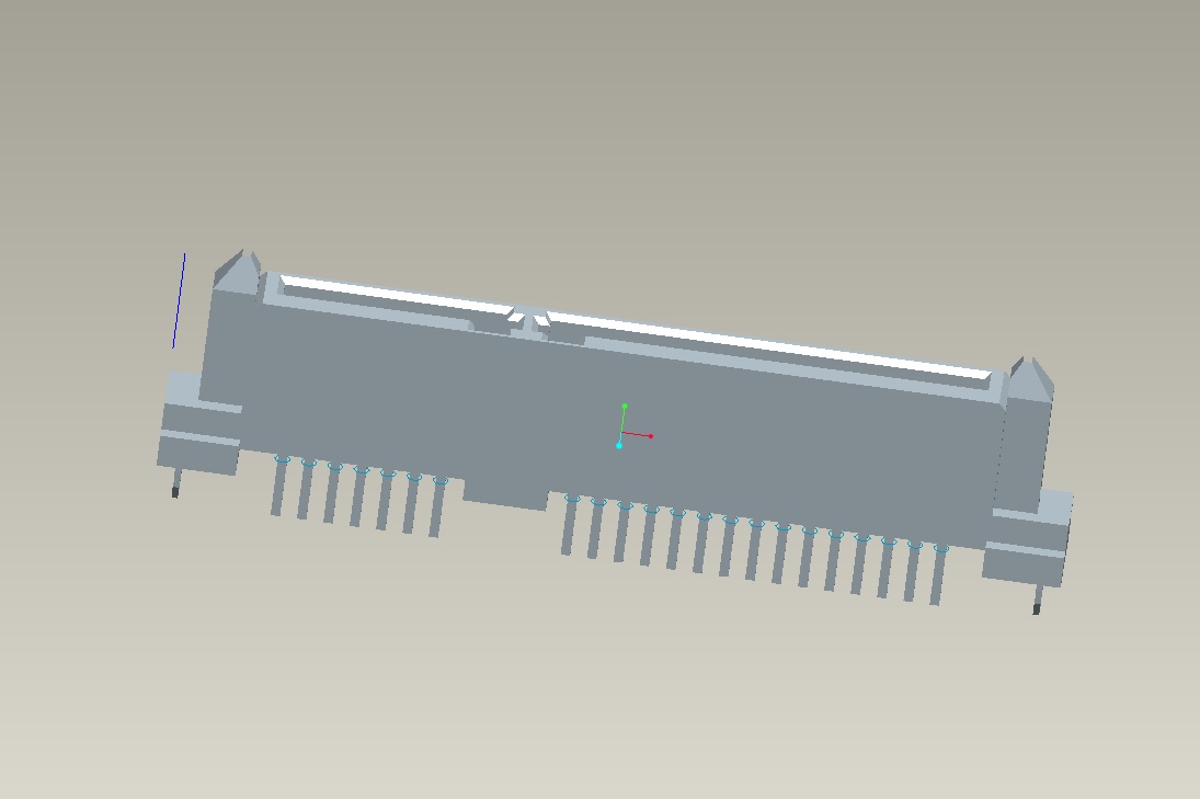 EAST-SA18DPS90PDC01R SATA 7+15P母座直立式單排PIN腳DIP 魚叉式