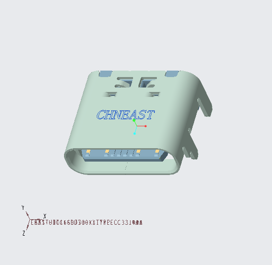 EAST-UTC16SD730-X TYPE C 3.1母座16P SMT外殼四腳DIP L7.30