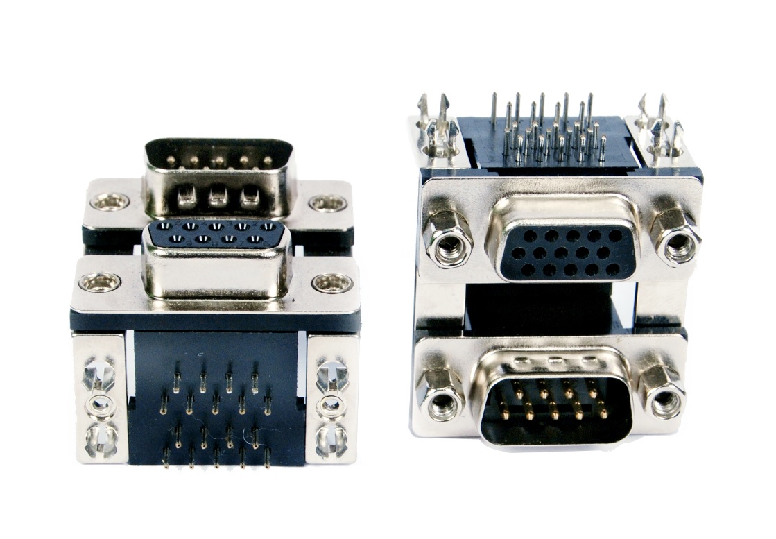 EAST-A1N2AP2A1XX 雙層9公上+VGA 15P母5.08下 H15.88