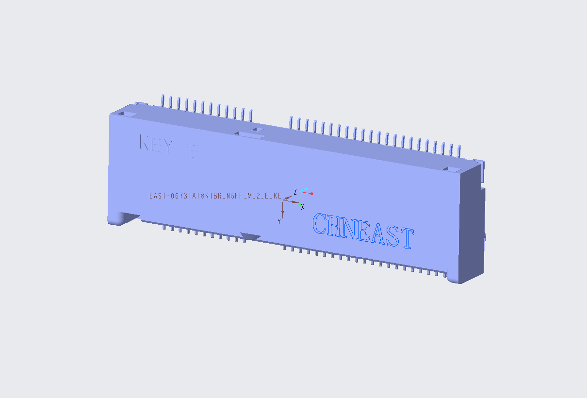 EAST-06731A18K1BR NGFF M.2 E.KEY H3.1MM