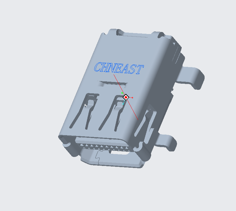 EAST-DPM20190A1R MINI DISPLAY PORT母座沉板板上H4.6 CH1.90前插后貼外殼四腳DIP