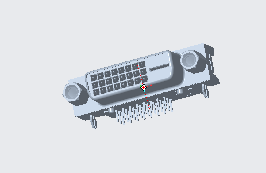 EAST-DVID24PX11XR DVI-D 24+1 DIP無屏蔽殼