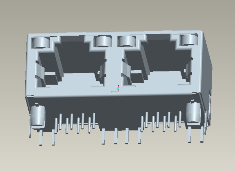 EAST-56I-328810111101 RJ45 1X2無彈片帶燈左黃右綠