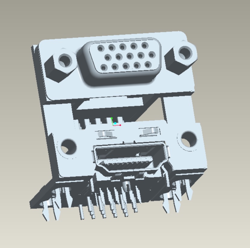 EAST-HDVGAADADAR 雙層VGA上+HDMI下 H15.88