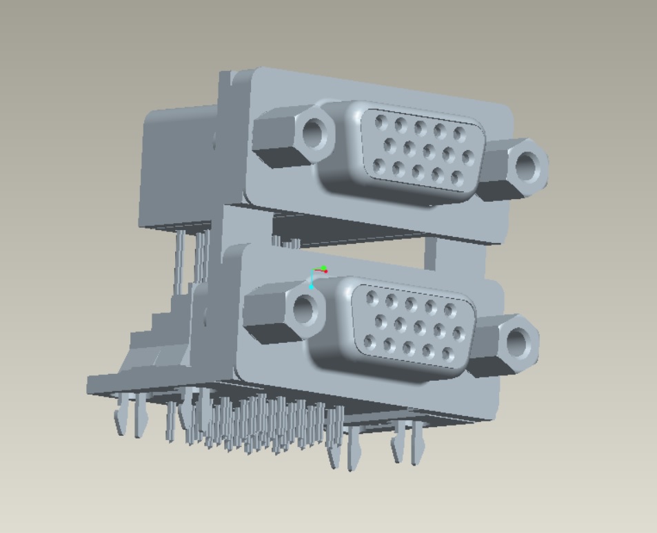 EAST-6SCSAP2A1XX 雙層VGA 15F母頭 5.08 H15.88