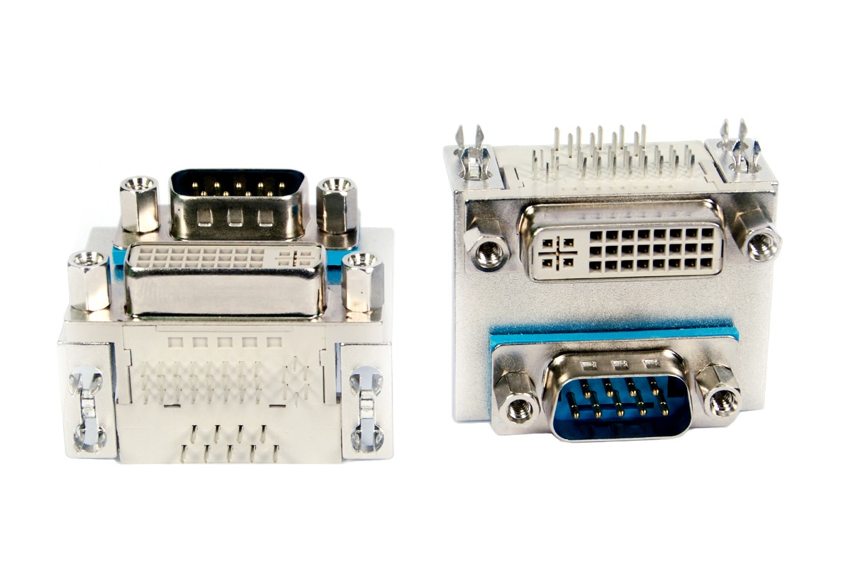 EAST-6SV4CP2A1XXCR 雙層VGA上+DVI24+5P下 H20.40mm