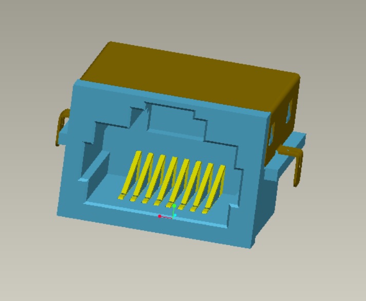 EAST-B011-600X6-P RJ45 沉板板上H6.00開口向上有燈半包DIP
