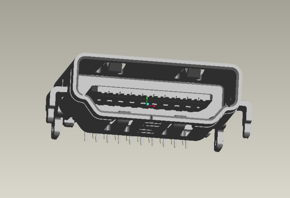HDMI A TYPE 正向沉板板上H4.37 DIP