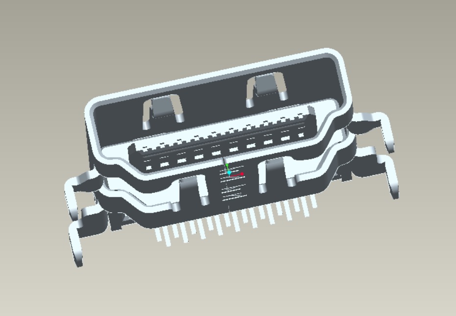HDMI A TYPE正向沉板板上H3.75 CH=0.92 DIP