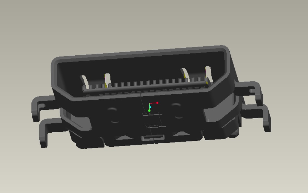 HDMI C FEMALE SMT平口沉板 H1.50外殼DIP