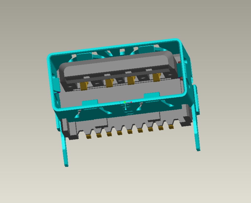 USB 3.0 AF 90度SMT外殼DIP