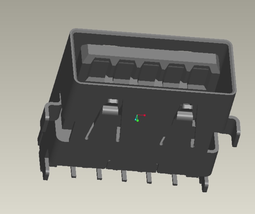 USB 3.0 AF沉板板上H3.90無(wú)卷邊L13.05DIP