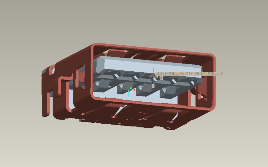 USB 3.0 AF沉板板上H2.86無(wú)卷邊L13.05 DIP