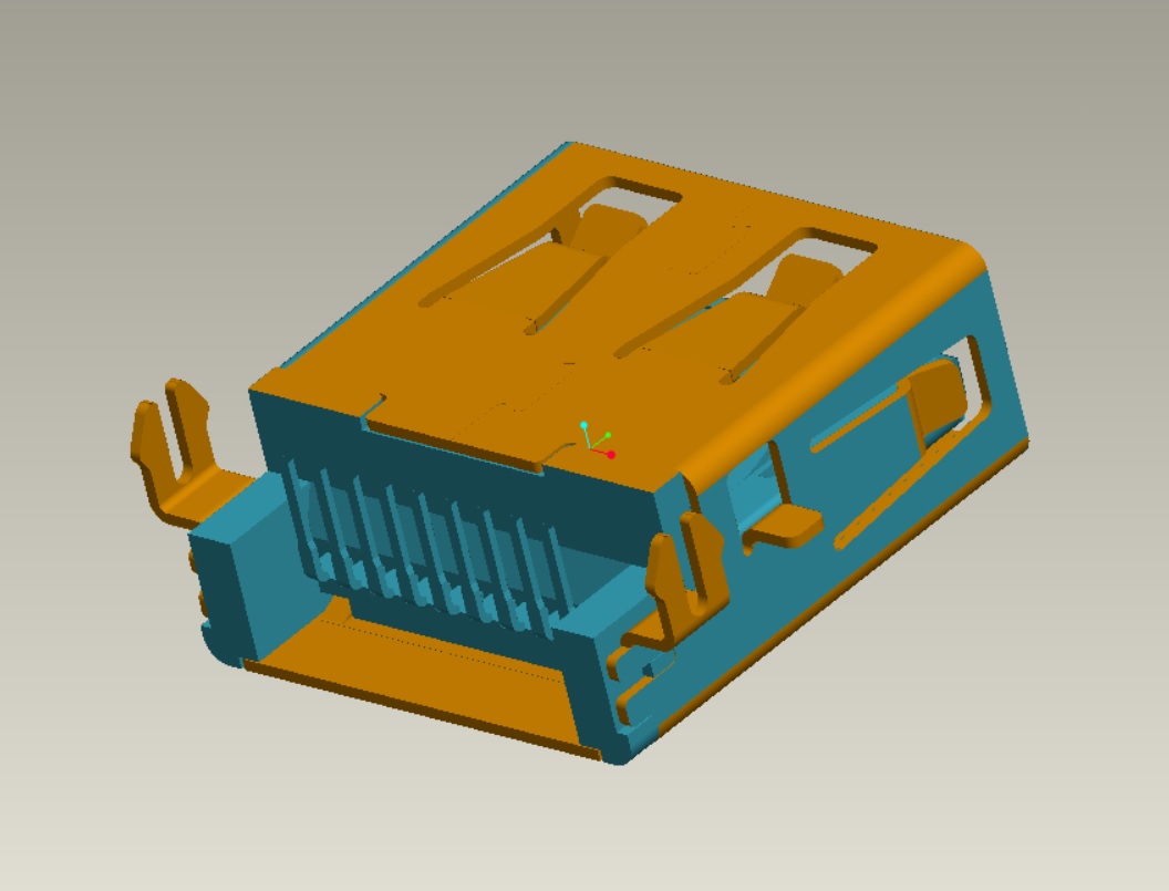 USB 3.0 AF沉板板上H3.50無卷邊L14.25 DIP