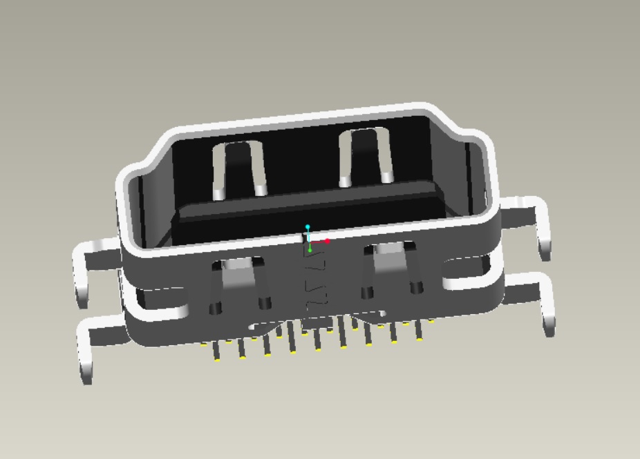 HDMI A TYPE反向沉板板上3.37 DIP