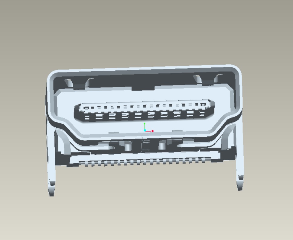 HDMI A TYPE 19P SMT外殼四腳DIP L12.15