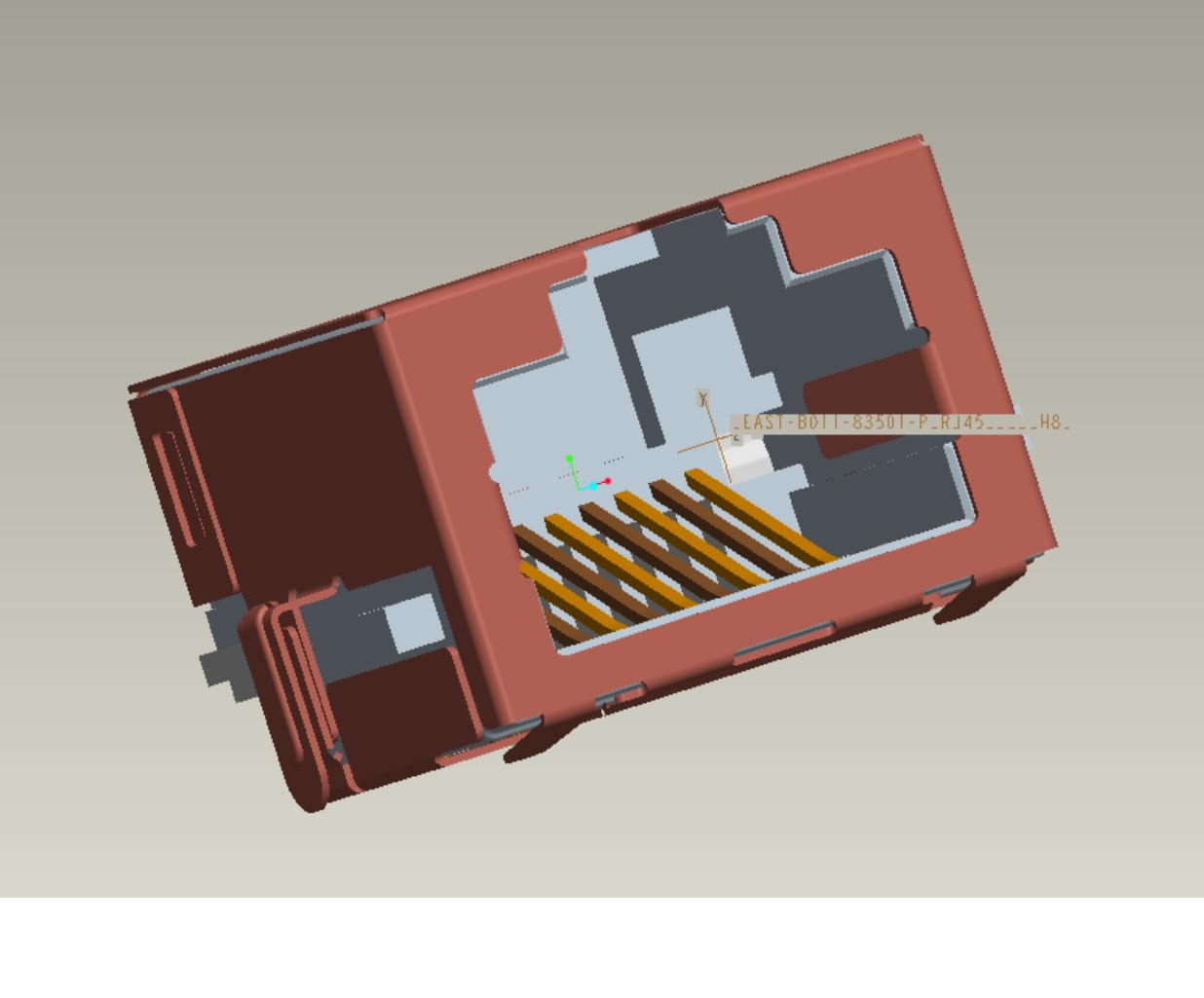 EAST-B011-83501-P RJ45 沉板板上H8.35開口上DIP 無LED燈全包
