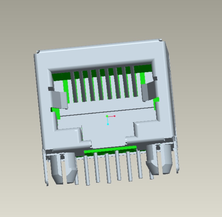 EAST-56C-310810111101 RJ45開口向下DIP無燈無彈腳前3.05